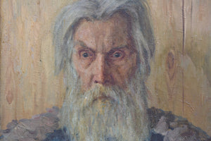 Portrait of an Elderly Bearded Man Oil on Canvas Painting
