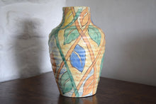 Load image into Gallery viewer, Large Art Deco Pastel Coloured Foliate Vase by Kensington Pottery