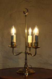 Antique Brass Student Lamp Candelabra