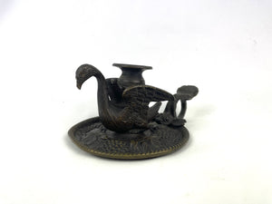 metal swan candleholder