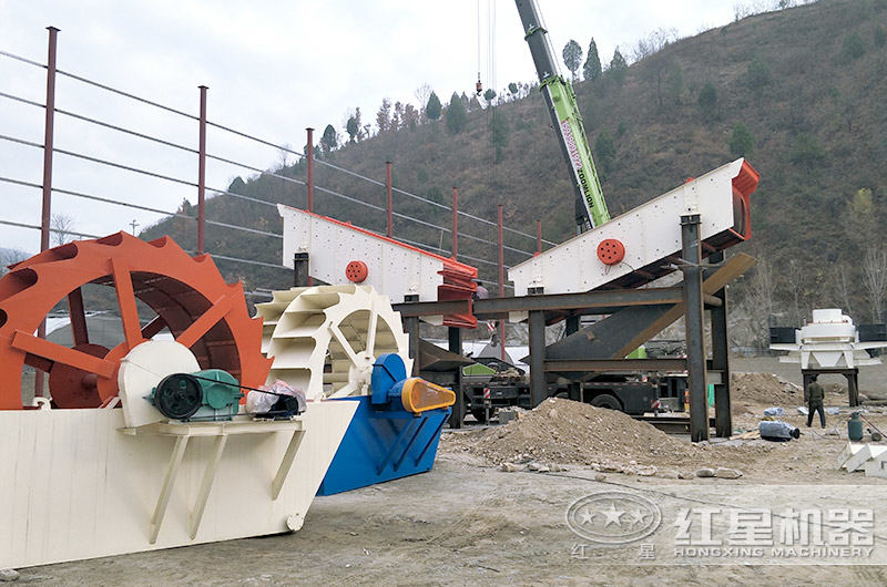 小型洗沙场安装中 小型洗沙场安装中