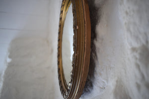 Antique Giltwood Convex Mirror, Early 20th Century