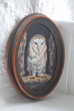 Load image into Gallery viewer, Barn Owl, Vintage Original Oil on Board, Signed B.Barratt