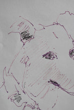 Load image into Gallery viewer, Greyhound Original Hand Drawn Sketch of a Dog, Framed