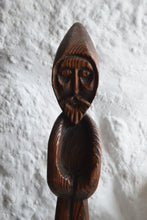 Load image into Gallery viewer, Large Hand Carved Wooden Medieval Monk Figurine, Ecclesiastical Antique