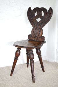 carved wooden chair