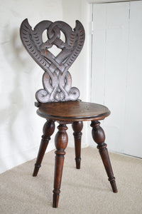 carved wooden chair