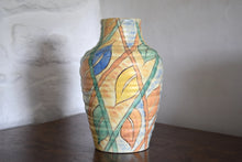 Load image into Gallery viewer, Large Art Deco Pastel Coloured Foliate Vase by Kensington Pottery