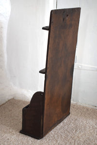 Antique Oak Spoon Rack with Spoons
