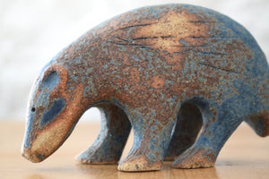 Stephanie Cunningham Original Stoneware Sculpture of a Badger