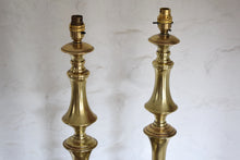 Load image into Gallery viewer, Large Pair of Vintage Brass Table Lamps by Ringway