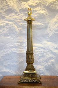 Large Neoclassical Corinthian Column Table Lamp