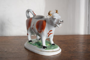 Antique Staffordshire Pottery Cow Creamer c1870