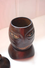Load image into Gallery viewer, Folk Art Carved Nut Storage Pot