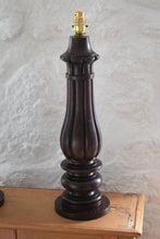 Load image into Gallery viewer, Large Pair of Late 19th Century Turned Mahogany Table Lamps