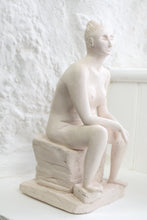 Load image into Gallery viewer, Original Handmade Sculpture Seated Nude Female in Contemplation