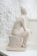 Load image into Gallery viewer, Original Handmade Sculpture Seated Nude Female in Contemplation