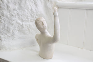 Handmade Studio Pottery Sculpture Posing Male Torso