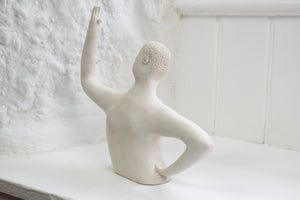 Handmade Studio Pottery Sculpture Posing Male Torso