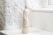 Load image into Gallery viewer, Handmade Studio Pottery Sculpture Geisha with Prunus and Fan
