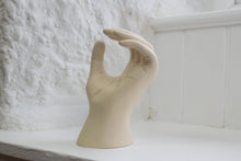 Load image into Gallery viewer, Handmade Studio Pottery Sculpture of a Human Hand to Scale