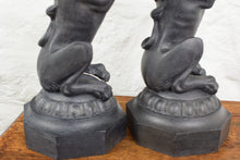 Load image into Gallery viewer, Superb Pair of Large Cast Iron Rampant Lions