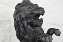 Load image into Gallery viewer, Superb Pair of Large Cast Iron Rampant Lions