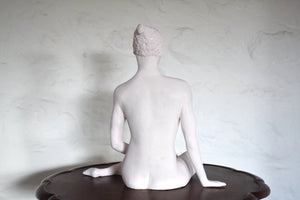 Large Plaster Sculpture Statue Seated Nude Female Form