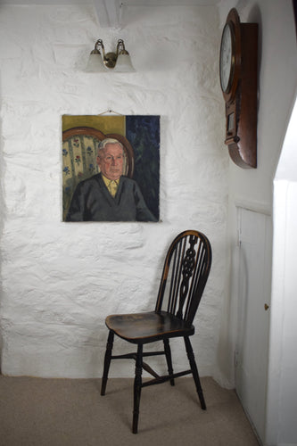 Mid Century Post Impressionist Portrait of an Elderly Gent, Oil on Canvas