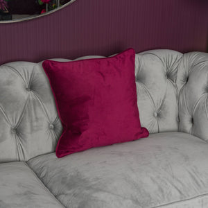 Aubergine Velvet Cushion