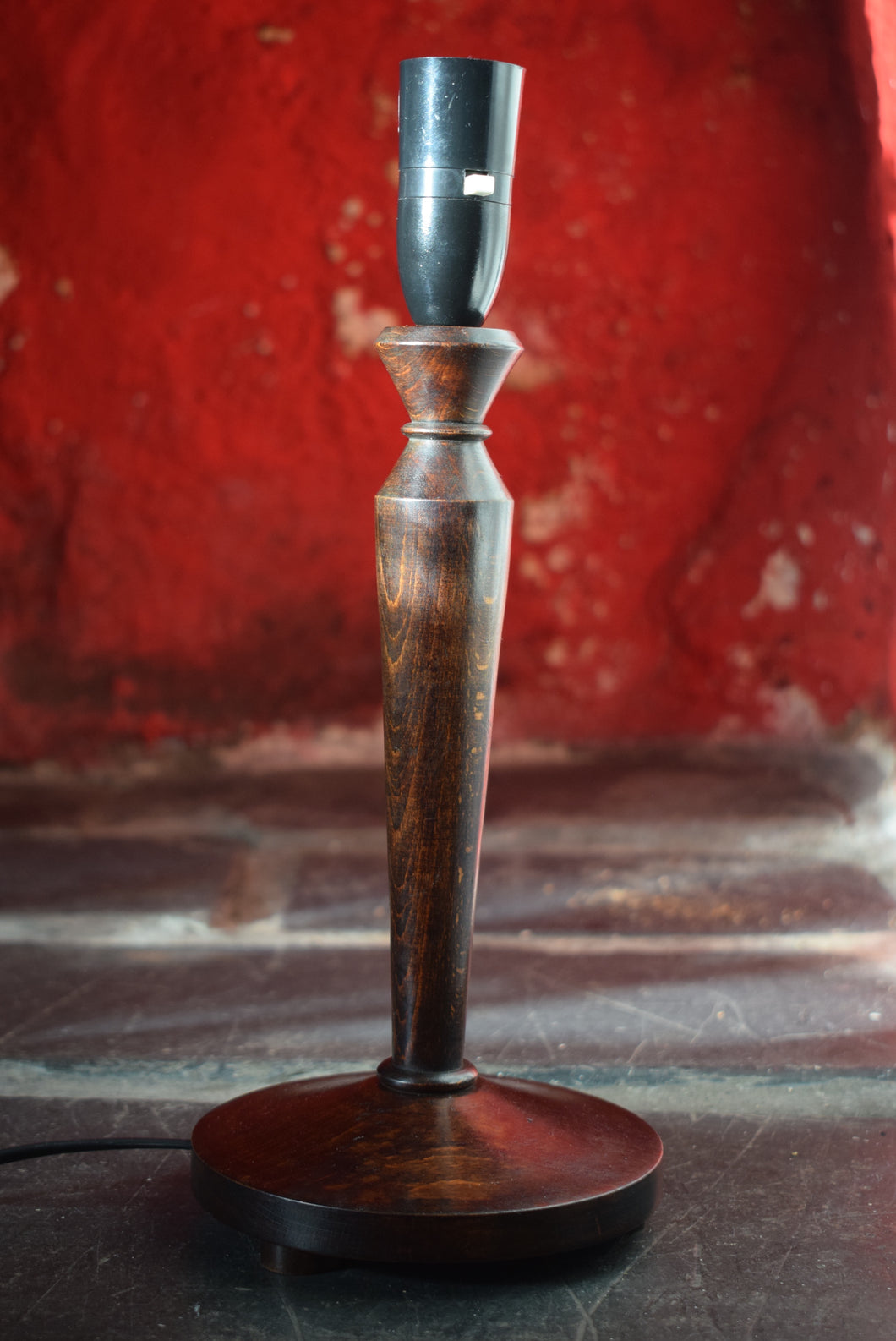 Small Oak Table Lamp