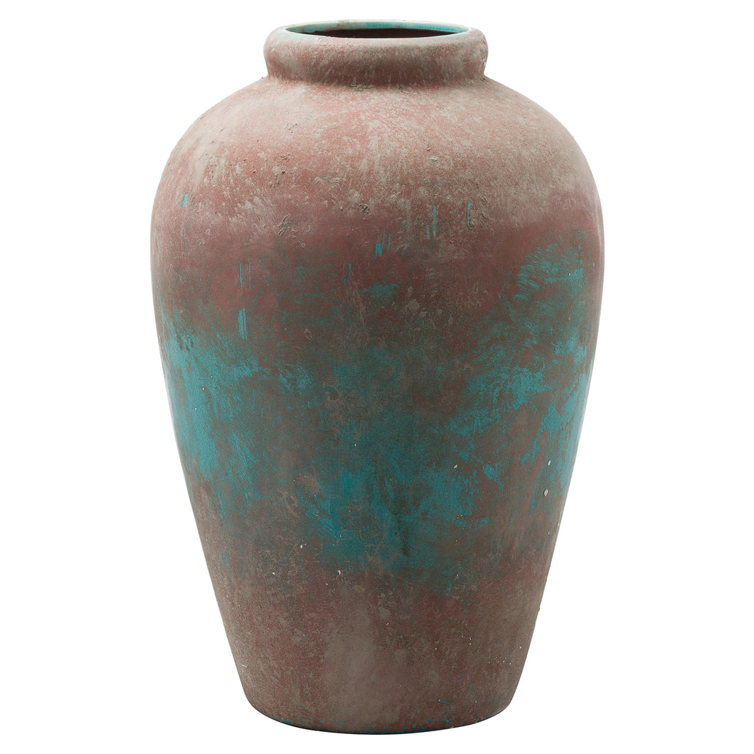 grey blue ceramic vase
