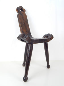 wooden birthing stool