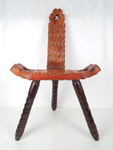 Load image into Gallery viewer, Vintage European Birthing Chair with Carved Details