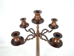 tall copper candle holder