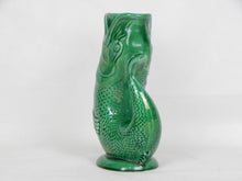 Load image into Gallery viewer, green pottery fish vase