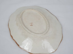 ceramic serving plate with flowers