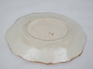 ceramic serving plate with flowers