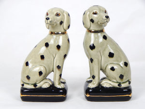 pair of ceramic Dalmatian dogs