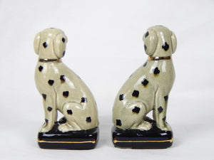pair of ceramic Dalmatian dogs