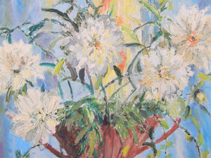 Painting of White Chrysanthemums