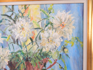 Painting of White Chrysanthemums