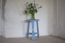 Load image into Gallery viewer,  Blue Painted Plant Stand