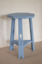 Load image into Gallery viewer,  Blue Painted Plant Stand