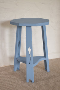  Blue Painted Plant Stand