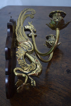 Load image into Gallery viewer, Victorian Brass Dragon Wall Sconces