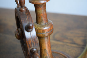 oak ships wheel lamp
