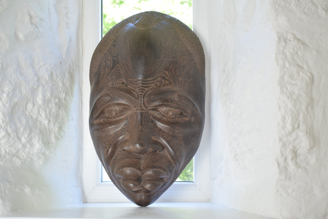 Large Hardwood Tribal Mask