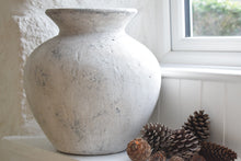Load image into Gallery viewer, Large White Stone Effect Ceramic Pot
