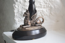 Load image into Gallery viewer, Ebonised Griffin Table Lamp